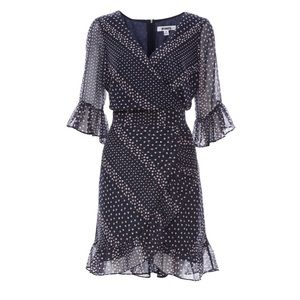 BB Dakota Surplice Polka Dot Dress